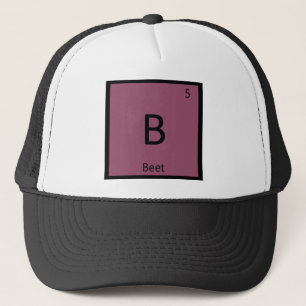 Casquette B - Symbole de tableau périodique de la chimie des