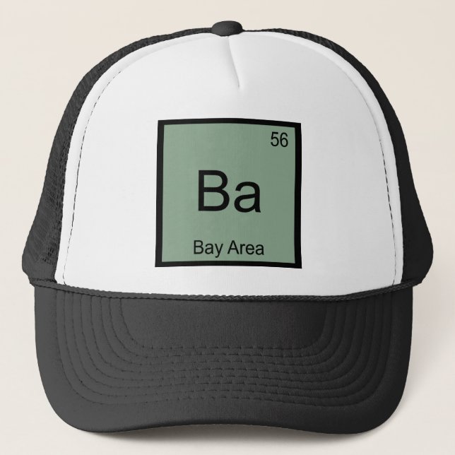 Casquette Ba - Bay Area Symbole d'élément de chimie drôle Te (Devant)