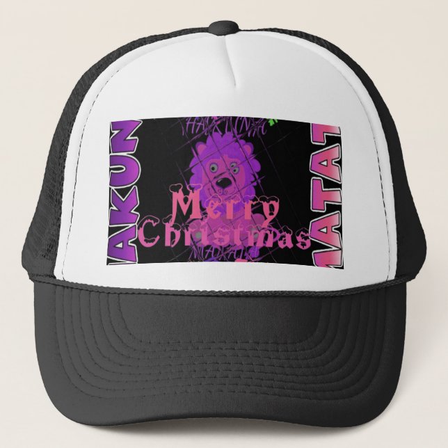 Casquette Baby pink Beautiful Merry Christmas Hakuna Matata (Devant)