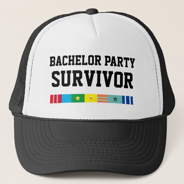 Casquette BACHELOR PARTY SURVIVOR Nouveauté sportive pour ho (Devant)