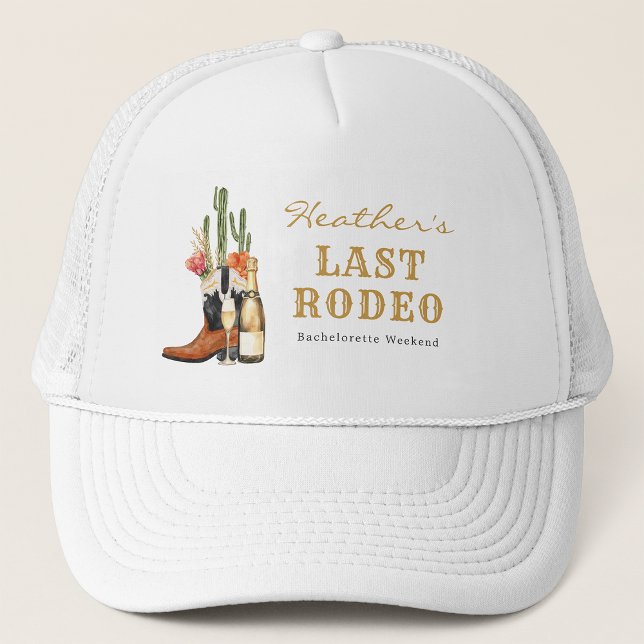 Casquette Bachelorette (Bachelorette Last Rodeo Trucker Hat by Painted Paperie
)
