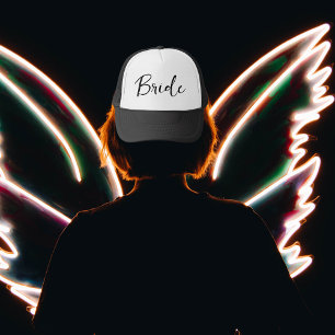 Casquette Bachelorette Noir et Blanc Mariée