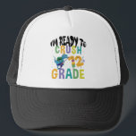 Casquette Back to School I'm Ready To Crush<br><div class="desc">Back to School I'm Ready To Crush 12th Grade Dino 12th, grade, gift, ideas, back to school, 2021, first day of school, gift idea, 12th, grader, student, twelveth, grade, dinosaur, teacher, 12th teacher,  étudiant,  teaching,  12th grade squad,  kids,  toxiques</div>