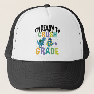 Casquette Back to School I'm Ready To Crush 8e Grade Dino