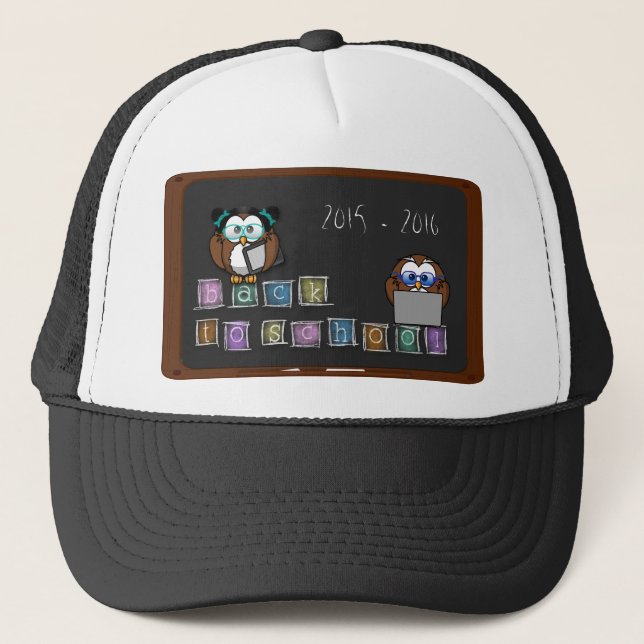 Casquette back to school owl (Devant)
