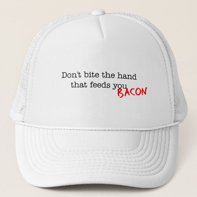 Casquette Bacon ne mord pas la main (Devant)
