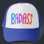Casquette BADASS Colorful Rainbow Handlett Design<br><div class="desc">L'art de la manipulation juste pour vous! Consultez ma boutique pour plus de designs !</div>