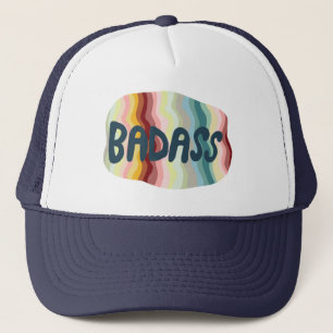 Casquette Badass Colorful Rainbow Handlettering Design