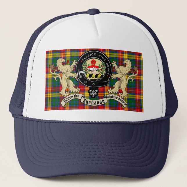Casquette Badge de clan Buchanan & Tartan (Devant)