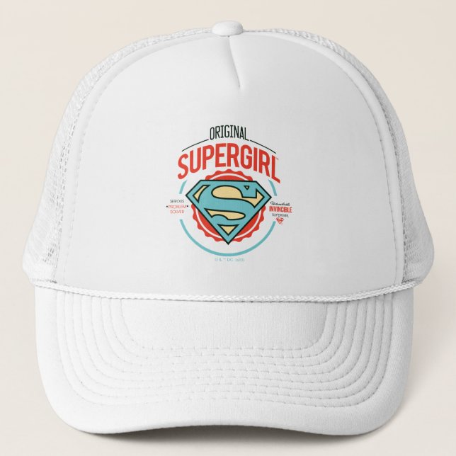 Casquette Badge Vintage du logo original Supergirl (Devant)