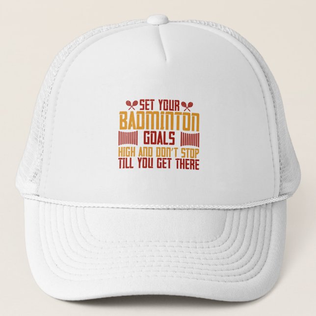 Casquette Badminton - Fixez vos objectifs Badminton haut (Devant)