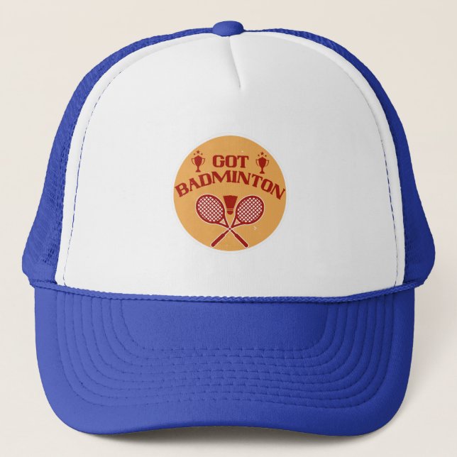 Casquette Badminton - J'ai reçu Badminton (Devant)