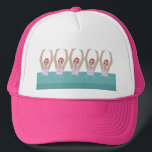 Casquette Baigneurs artistiques | Synchro nage Design Art<br><div class="desc">Illustration moderne cool des nageuses artistiques synchronisées dans un bassin. Les nageurs artistiques offrent un design cadeau dans des couleurs pastel. Cinq femmes nageuses en piscine. cadeau d'équipe de natation cool. cadeaux d'équipe de natation synchronisée, cadeau d'entraîneur d'équipe de natation synchronisée. Les nageuses artistiques les filles équipe cadeaux idées. Décor...</div>