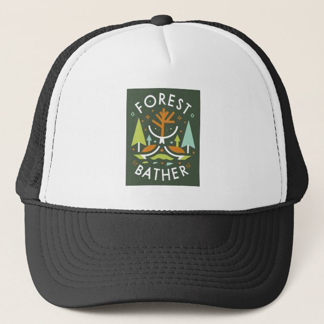 Casquette Baigneuse de forêt cubiste (Devant)