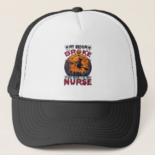 Casquette Balai Infirmière Cassée Halloween Sorcière Pleine