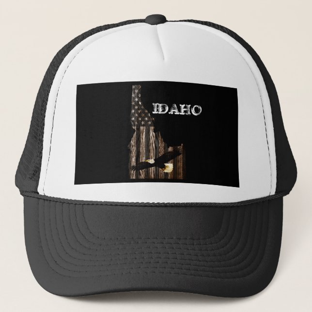 CASQUETTE BALD EAGLE BOIS BRÛLÉ - IDAHO PATRIOT NOIR (Devant)