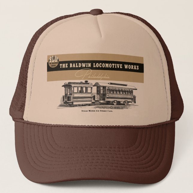 Casquette Baldwin Locomotive Works Steam Street Cars (Devant)