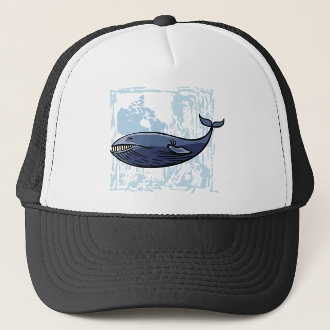 Casquette Baleine bleue heureuse (Devant)