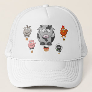 Casquette Balloon Farm Animaux amusant Dessin