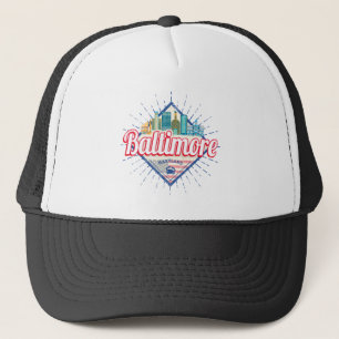Casquette Baltimore Maryland États-Unis Skyline Vintage