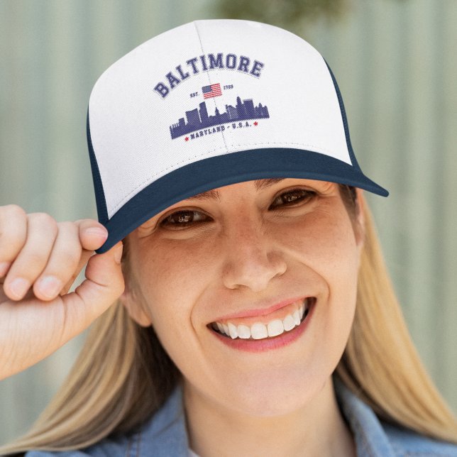 Casquette Baltimore Maryland Modern Skyline city (Créateur téléchargé)