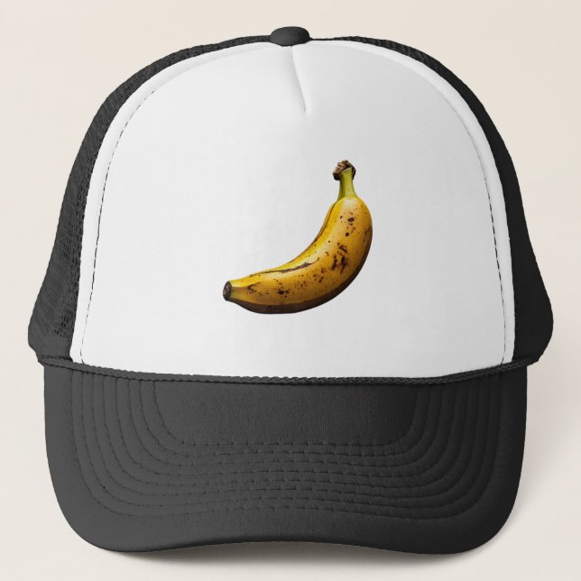Casquette Banane jaune juteuse isolée unique (Devant)