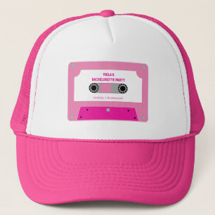 Casquette Bande de cassette rétro Hot rose Bachelortie