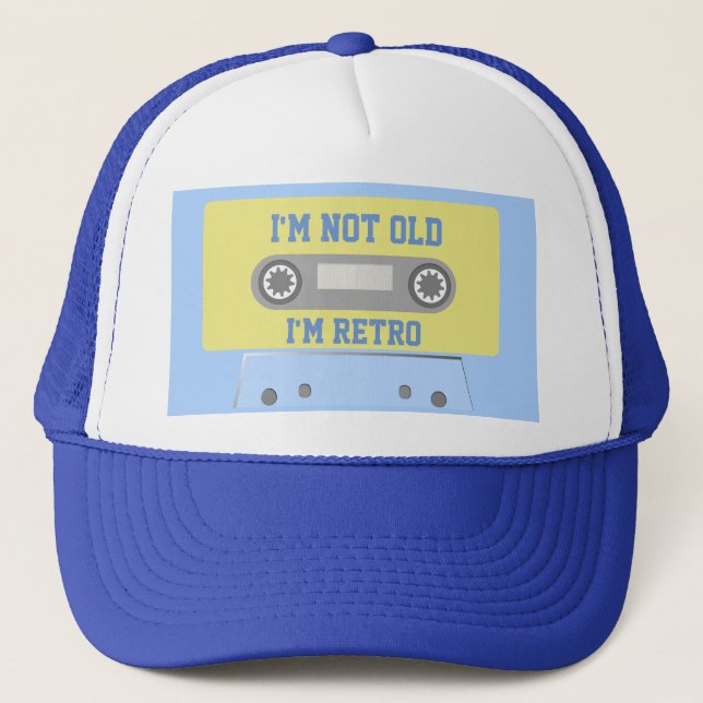 Casquette Bande de cassette verte et bleue (Devant)