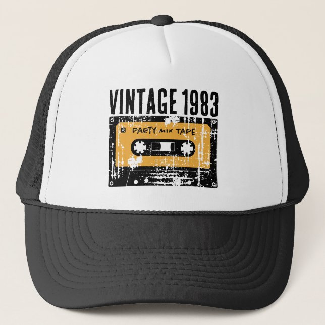 Casquette Bande de cassette Vintage 1983 personnalisable (Devant)
