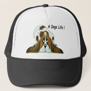 Casquette Bande dessinée Basset Hound, la vie d'un chien
