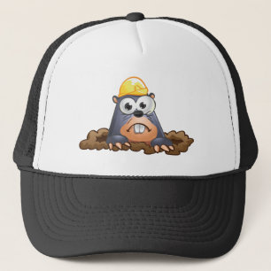 Casquette Bande dessinée de creusement de taupe mignonne
