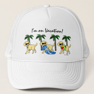 Casquette Bande dessinée jaune fraîche de Labradors