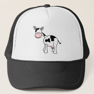 Casquette Bande dessinée noire et blanche de vache