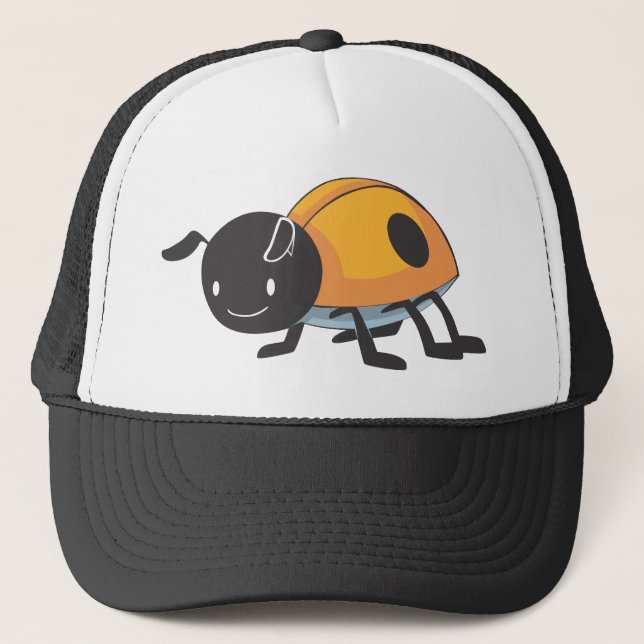 Casquette Bande dessinée orange fraîche de coccinelle de (Devant)