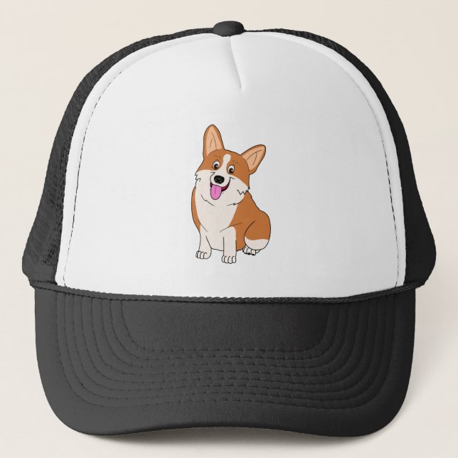 Casquette Bande dessinée potelée de corgi de Gallois (Devant)