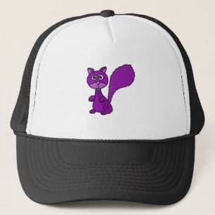 Casquette Bande dessinée pourpre drôle d'écureuil