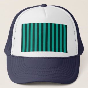 Casquette Bandes verticales turquoise Peacock
