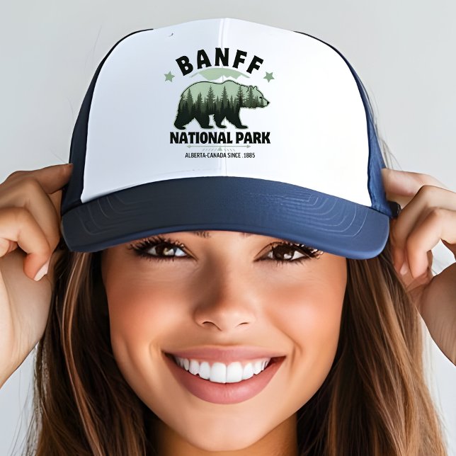 Casquette Banff National Park Wildlife – Rustic Bear Design (Créateur téléchargé)