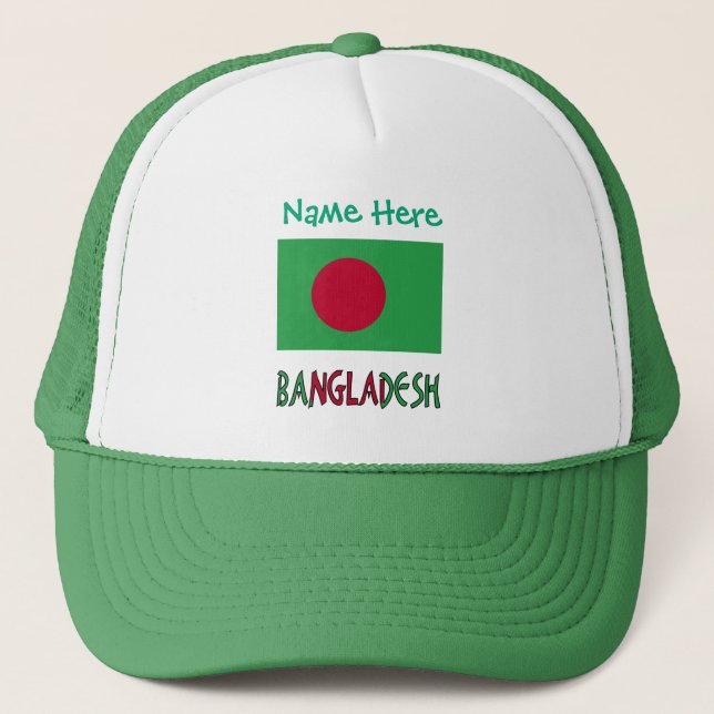Casquette Bangladesh Drapeau vert personnalisé (Devant)