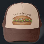 Casquette Banh Mi (Moi et Toi) Sandwich de porc alimentaire<br><div class="desc">Il présente une illustration originale d'un délicieux sandwich vietnamien à base de banh mi, avec BANH MI AND YOU dans une police amusante. Idéal pour votre gourmet préféré ! Ne vois-tu pas ce que tu cherches ? Vous avez besoin d'aide pour la personnalisation ? Cliquez sur "rebeccaheartsny" (en haut à...</div>