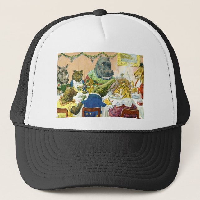 Casquette Banquet de Noël en terre animale (Devant)