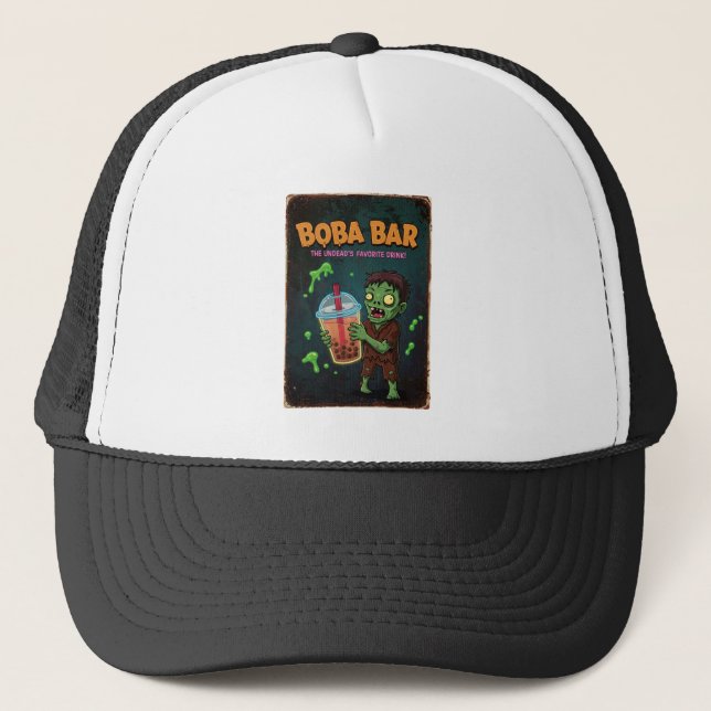 Casquette Bar à Boba – La boisson préférée des morts-vivants (Devant)