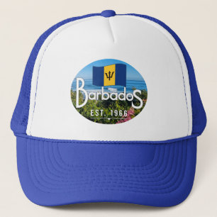 Casquette "Barbados Est. Vue De La Côte Est De 1966 Avec Dra
