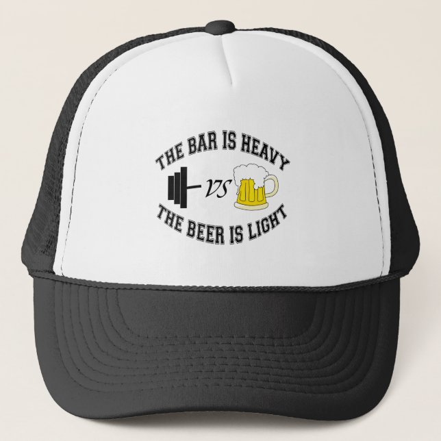 Casquette Barbell vs bière (Devant)