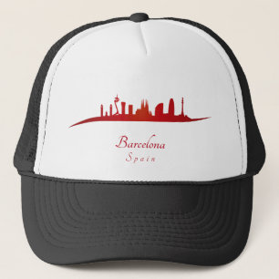 Casquette Barcelone skyline in réseau