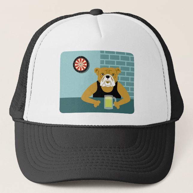 Casquette Barre de bière de cible de bouledogue (Devant)