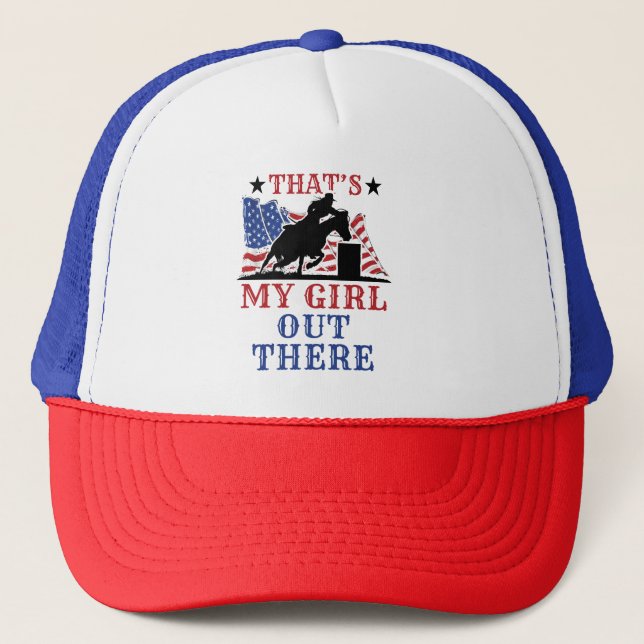 Casquette Barrel Racing Papa C'est ma fille dehors Drapeau U (Devant)
