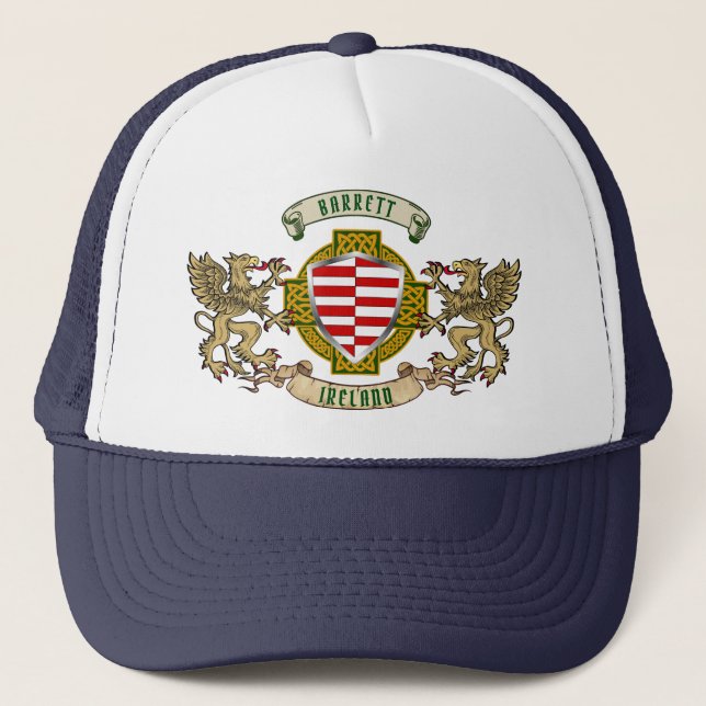 Casquette Barrett Irish Shield & Griffins Personnalisé (Devant)