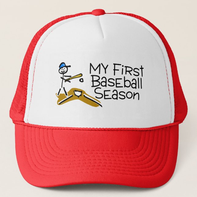 Casquette Base-ball ma première saison de base-ball (chiffre (Devant)