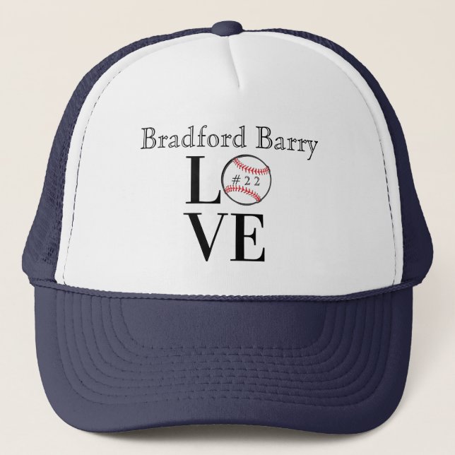 Casquette Baseball AMOUR : Ajouter un nom personnalisé et un (Devant)